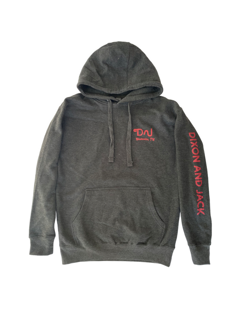 Branded Hoodie [Charcoal Gray & Red]